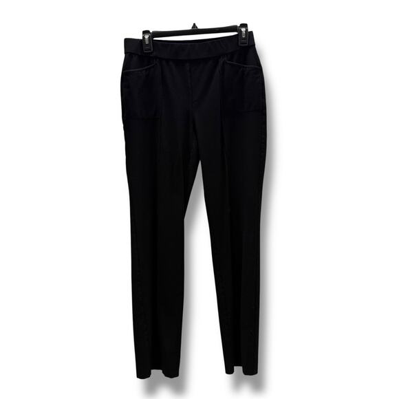 Eileen Fisher Womens Pants Sz S Black Washable Stretch Crepe Pockets Ankle - Picture 4 of 9